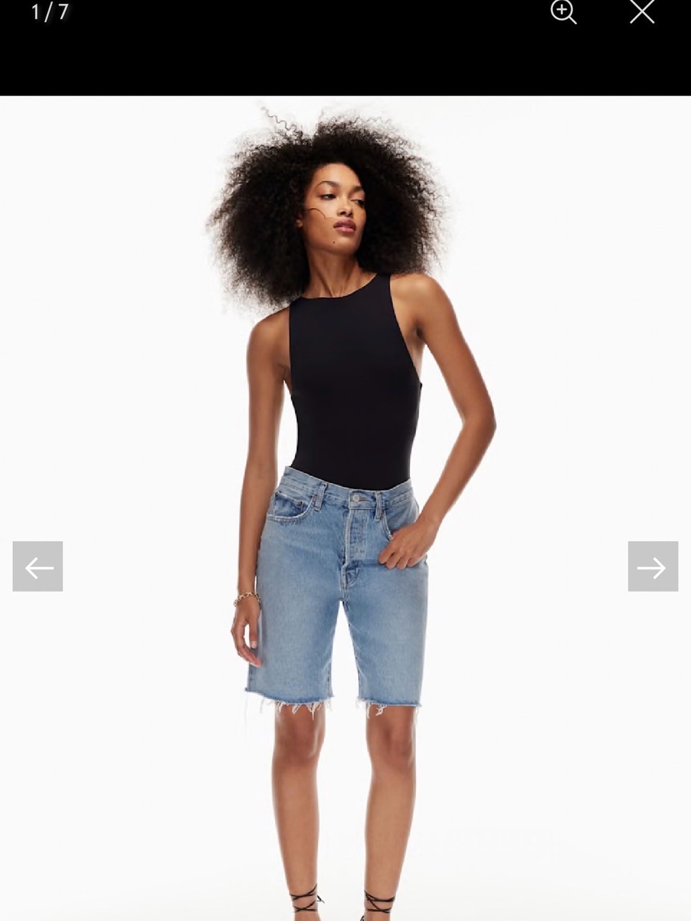 Agolde Light Blue Denim Jean Shorts